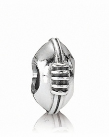 Score a touchdown for your PANDORA collection with this sterling silver football charm. Score a touchdown for your PANDORA collection with this sterling silver football charm.