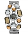 Add endless dazzle to your look with a cascade of bold crystals adorning this GUESS watch.