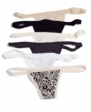 A little wiggle room. Maidenform's soft, seamless Adjusts-to-Me thong stretches comfortably along with your body fluctuations. Style #40429