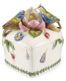For nature lovers. Home to colorful wildlife, the Botanic Hummingbird figural heart box is a special piece for the Portmeirion collector and perfect place to keep jewelry and other tiny treasures. For nature lovers. Home to colorful wildlife, the Botanic Hummingbird figural heart box is a special piece for the Portmeirion collector and perfect place to keep jewelry and other tiny treasures.