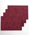 An elegant backdrop, the Dinner Party placemats from Homewear combine a pretty sheen, tonal leaf pattern and rich plum hue that's perfect for autumn and wintertime entertaining. (Clearance)