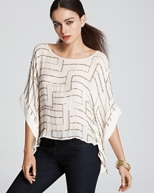 Parker Top - Kimono Sleeves with Geometric Sequins Parker Top - Kimono Sleeves with Geometric Sequins