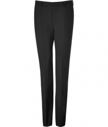 Detailed in sophisticated new wool with just the right amount of stretch for an immaculate fit, Hugos timeless-classic trousers lend a handsome edge to any outfit - Flat front, off-seam pockets, back welt pockets with buttons - Slim fit - Transitions from the office to evening effortlessly - pair with a button-down and matching blazer Detailed in sophisticated new wool with just the right amount of stretch for an immaculate fit, Hugos timeless-classic trousers lend a handsome edge to any outfit - Flat front, off-seam pockets, back welt pockets with buttons - Slim fit - Transitions from the office to evening effortlessly - pair with a button-down and matching blazer