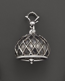 Inspired by Zen philosophy, this intricately detailed, blackened and polished sterling silver meditation bell from Paul Morelli jingles softly. Inspired by Zen philosophy, this intricately detailed, blackened and polished sterling silver meditation bell from Paul Morelli jingles softly.