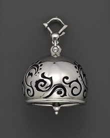 Inspired by Zen philosophy, this intricately detailed, blackened and polished sterling silver meditation bell from Paul Morelli jingles softly. Inspired by Zen philosophy, this intricately detailed, blackened and polished sterling silver meditation bell from Paul Morelli jingles softly.