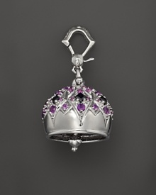 Inspired by Zen philosophy, this matte sterling silver Cathedral meditation bell from Paul Morelli is set with amethyst and black spinel. Inspired by Zen philosophy, this matte sterling silver Cathedral meditation bell from Paul Morelli is set with amethyst and black spinel.
