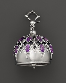 Inspired by Zen philosophy, this matte sterling silver Cathedral meditation bell from Paul Morelli is set with amethyst and black spinel. Inspired by Zen philosophy, this matte sterling silver Cathedral meditation bell from Paul Morelli is set with amethyst and black spinel.