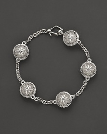 Inspired by Zen philosophy, this intricately detailed sterling silver bracelet from Paul Morelli softly jingles with meditation bells.