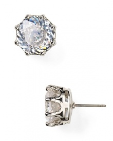 Make a glitzy statement with these silver-plated stud earring from Juicy Couture, which are specially faceted for an extra shot of sparkle. Make a glitzy statement with these silver-plated stud earring from Juicy Couture, which are specially faceted for an extra shot of sparkle.
