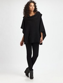 Textured-knit poncho of pure cashmere, finished with a cowlneck that can be worn off the shoulders and a playful kangaroo pocket. Convertible cowlneckThree-quarter poncho sleevesSplit kangaroo pocketAsymmetrical hemAbout 29 from shoulder to hemCashmereDry cleanImportedModel shown is 5'10 (177cm) wearing US size Small. Textured-knit poncho of pure cashmere, finished with a cowlneck that can be worn off the shoulders and a playful kangaroo pocket. Convertible cowlneckThree-quarter poncho sleevesSplit kangaroo pocketAsymmetrical hemAbout 29 from shoulder to hemCashmereDry cleanImportedModel shown is 5'10 (177cm) wearing US size Small.