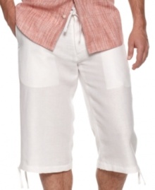 Get classic surfer style with these long shorts from Perry Ellis. Get classic surfer style with these long shorts from Perry Ellis.