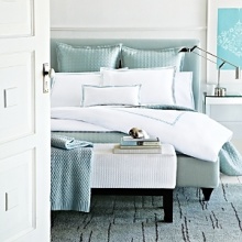 Hudson Park's Italian Percale Collection is a simple and elegant cotton percale with double rows of satin stitching. Hudson Park's Italian Percale Collection is a simple and elegant cotton percale with double rows of satin stitching.