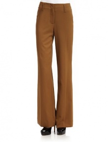 THE LOOKBelt-looped waistFront zip with interior button tab and hook-and-bar closureCreased legsTHE FITRise, about 10Inseam, about 33THE MATERIAL54% polyester/44% wool/2% elastaneCARE & ORIGINDry cleanImported THE LOOKBelt-looped waistFront zip with interior button tab and hook-and-bar closureCreased legsTHE FITRise, about 10Inseam, about 33THE MATERIAL54% polyester/44% wool/2% elastaneCARE & ORIGINDry cleanImported
