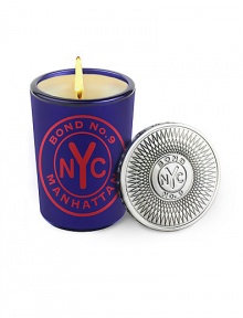 For the sinuous, sensual, billion-megawatt city that never sleeps, an after-hours candle it can call its own: Bond No. 9 Manhattan. Notes of fresh coriander, corsican immortelle, spicy nutmeg, juicy Italian bergamot, gold saffron, gourmand gingerbread, cashmere wood, french genet, provence star jasmine, cistus flower, gourmand red plum, breches honey, rare agarwood, oriental musk, creamy sandalwood and suede. Burn time 60 hours. For the sinuous, sensual, billion-megawatt city that never sleeps, an after-hours candle it can call its own: Bond No. 9 Manhattan. Notes of fresh coriander, corsican immortelle, spicy nutmeg, juicy Italian bergamot, gold saffron, gourmand gingerbread, cashmere wood, french genet, provence star jasmine, cistus flower, gourmand red plum, breches honey, rare agarwood, oriental musk, creamy sandalwood and suede. Burn time 60 hours.