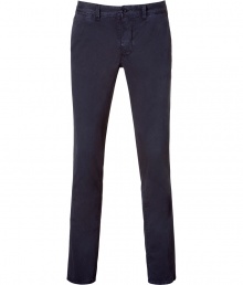 Add preppy-cool style to your workweek look with these modernized classic chinos from Woolrich - Flat front, belt loops, off-seam pockets, back welt pockets with button detail, slim fit - Pair with a modernized chambray shirt, a retro-style cardigan, and oxfords Add preppy-cool style to your workweek look with these modernized classic chinos from Woolrich - Flat front, belt loops, off-seam pockets, back welt pockets with button detail, slim fit - Pair with a modernized chambray shirt, a retro-style cardigan, and oxfords