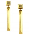 Long, shimmering and stylish! Vince Camuto's linear earrings feature an elongated pyramid shape in gold-tone mixed metal. Approximate drop: 2-1/2 inches.