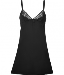 Stylish camisole slip dress made ..of fine, black synthetic stretch - Elegant lace insert at the d?collet? - Slim spaghetti straps - The dress falls loose in an A-line, yet fits snug - Stylish and sexy at the same time, also wonderfully comfortable thanks to the stretch content - Combine with the matching briefs Stylish camisole slip dress made ..of fine, black synthetic stretch - Elegant lace insert at the d?collet? - Slim spaghetti straps - The dress falls loose in an A-line, yet fits snug - Stylish and sexy at the same time, also wonderfully comfortable thanks to the stretch content - Combine with the matching briefs