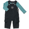 Give him cool style and cozy comfort with this adorable striped shirt and coverall set from Carter's.