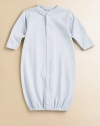 Pamper your little one with this soft, comfy and clever baby sack that converts to a coverall for easy dressing.Front button closure Snap bottom Legs have elastic cuffs Pima cotton Machine wash Imported Please note: Number of snaps may vary depending on size ordered. 