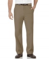 Cool comfort for the workweek. These lightweight flat front pants make a great choice any day of the week.