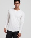 A timeless white long sleeve crewneck from The Shirt by Joe's.