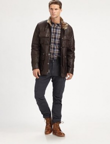 Utilitarian-inspired style for the modern gentleman, shaped in straight-fitting cotton with an array of pockets for an authentic feel.Front flap, back welt pocketsSide cargo pocketsInseam, about 34CottonMachine washImportedOUR FIT MODEL RECOMMENDS ordering true size. Utilitarian-inspired style for the modern gentleman, shaped in straight-fitting cotton with an array of pockets for an authentic feel.Front flap, back welt pocketsSide cargo pocketsInseam, about 34CottonMachine washImportedOUR FIT MODEL RECOMMENDS ordering true size.