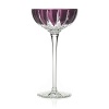 A glamorous collection of barware from William Yeoward in exciting shapes and vibrant amethyst brings uncommon elegance to your events. With striking vertical cuts, each piece sings a contemporary tune that is deeply indebted to classic crystal design.