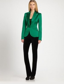 This classic, straight-leg silhouette is rendered in the softest cotton velvet.Zip fly with tab closureBack button welt pocketSilk liningInseam, about 35CottonDry cleanMade in ItalyModel shown is 5'11 (180cm) wearing US size 4. This classic, straight-leg silhouette is rendered in the softest cotton velvet.Zip fly with tab closureBack button welt pocketSilk liningInseam, about 35CottonDry cleanMade in ItalyModel shown is 5'11 (180cm) wearing US size 4.