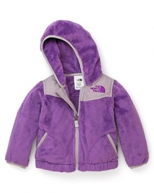 Surround her with plush warmth in this cozy North Face® silken fleece hoodie. Surround her with plush warmth in this cozy North Face® silken fleece hoodie.
