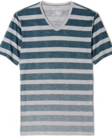 Fade out. A cool graphic treatment gives this INC International Concepts t-shirt a strong statement stripe. Fade out. A cool graphic treatment gives this INC International Concepts t-shirt a strong statement stripe.
