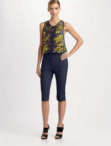 Airy and sheer, printed with a bold, brightly-hued abstract print.Jewel necklineSleevelessPanel constructionRacerbackAbout 23½ from shoulder to hemViscoseDry cleanMade in Italy Model shown is 5'10½ (179cm) wearing US size 4. Airy and sheer, printed with a bold, brightly-hued abstract print.Jewel necklineSleevelessPanel constructionRacerbackAbout 23½ from shoulder to hemViscoseDry cleanMade in Italy Model shown is 5'10½ (179cm) wearing US size 4.