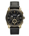 Vintage drama: Blackened golden hues make an impact on this Fossil watch.