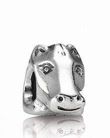 This sterling silver PANDORA horse charm exudes equine elegance. This sterling silver PANDORA horse charm exudes equine elegance.
