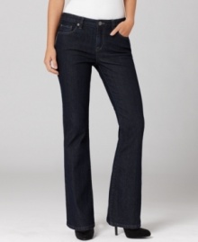 This chic look from Calvin Klein Jeans pairs perfectly with blouses or sweaters. The slightly flared leg compliments ankle boots for a chilly-weather look you'll want to warm up to! This chic look from Calvin Klein Jeans pairs perfectly with blouses or sweaters. The slightly flared leg compliments ankle boots for a chilly-weather look you'll want to warm up to!