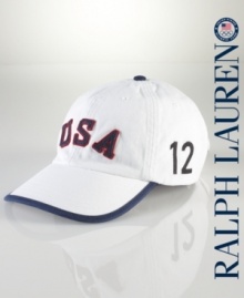 Finished with bold country embroidery, our cotton twill sport cap celebrates Team USA's participation in the 2012 Olympics.