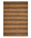 A classic charcoal stripe mingles with dark, neutral tones, creating a casual yet sophisticated area rug from Lauren Ralph Lauren. Hand-knotted of pure jute and natural hemp, the Cliff Stripe rug is as durable as it is smart in style.