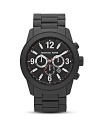 Make a style statement with this MICHAEL Michael Kors watch in ever-fashionable black with a modern matte finish.