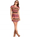Zigzag stripes add a colorful boho-chic appeal to this Kensie dress -- pair it with tights & boots for a flirty look!