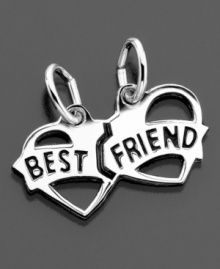 Keep your kindred spirit close to your heart. This beautiful Best Friends charm by Rembrandt Charms is crafted in sterling silver. Keep your kindred spirit close to your heart. This beautiful Best Friends charm by Rembrandt Charms is crafted in sterling silver.