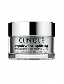 Fortifying moisture cream helps protect skin's natural collagen from UVA/UVB damage. Uses sunlight to turn on powerful repair ingredients. Helps restore skin's bounce and resistance to gravity in as little as 4 weeks. Goes on to help smooth, sculpt, firm. Moisturizes all day. Choose the formula for your skin type. Perfect daytime partner for Repairwear Uplifting Firming Cream. Made in USA. 1.7 oz. Fortifying moisture cream helps protect skin's natural collagen from UVA/UVB damage. Uses sunlight to turn on powerful repair ingredients. Helps restore skin's bounce and resistance to gravity in as little as 4 weeks. Goes on to help smooth, sculpt, firm. Moisturizes all day. Choose the formula for your skin type. Perfect daytime partner for Repairwear Uplifting Firming Cream. Made in USA. 1.7 oz.