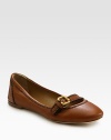 Intricately stitched pebbled leather with a dainty front buckle and padded insole. Pebbled leather upperLeather lining and solePadded insoleMade in ItalyOUR FIT MODEL RECOMMENDS ordering one half size up as this style runs small. 