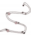 Give your outfit a ladylike twist with Marc by Marc Jacobs blush logo disc necklace - Colored enamel and silver-toned brass, lobster-claw closure - Wear over cashmere knits with favorite skinnies and flats
