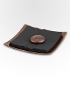 Who says basics can't be beautiful? This sophisticated napkin holder is handcrafted in signature bronze-finish alloy for a look and texture you won't forget. From the Heritage Pebble CollectionAntique copper-plated alloy7W X 3½H X 7WHand washImported