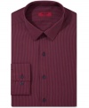 It's easy to make a statement in this striped, fitted dress shirt from Alfani RED.