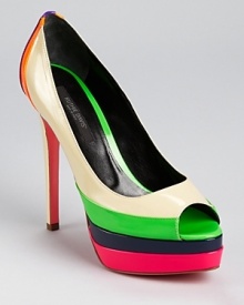 From the imaginative mind of Ruthie Davis® come the Popsicle pumps--a color-rich silhouette in glossy patent. A double-layered platform ensures the style isn't without Davis's signature quirky touch. From the imaginative mind of Ruthie Davis® come the Popsicle pumps--a color-rich silhouette in glossy patent. A double-layered platform ensures the style isn't without Davis's signature quirky touch.