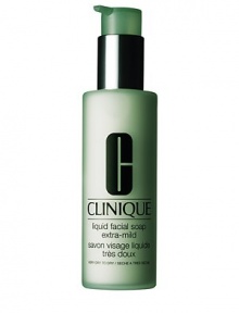 NEW. All the benefits of Clinique's famous dermatologist-developed facial soap in a new liquid formula. Cleanses without stripping protective lipids. Preps skin for the exfoliating action of Clarifying Lotion. Convenient pump dispenses just the right amount. 6.7 oz. NEW. All the benefits of Clinique's famous dermatologist-developed facial soap in a new liquid formula. Cleanses without stripping protective lipids. Preps skin for the exfoliating action of Clarifying Lotion. Convenient pump dispenses just the right amount. 6.7 oz.