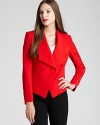 Your 9-to-5 style gets a contemporary update as slim tailoring and geometric angles infuse this AK Anne Klein jacket with real modern edge.