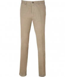 These modernized chino-style pants add high style to your day look - Flat front, belt loops, zipper front closure, back slit pockets, straight legs -Style with a long sleeve tee, a leather jacket, and motorcycle boots