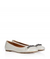 With their bright white patent leather and ladylike logo detailed chain, Marc by Marc Jacobs flats are a pristine choice for spring - Round toe, front chain strap with logo engraved metal plaque - Flat, comfortable rubber sole - Wear with everything from jeans and tees to bright printed dresses