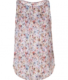 Stylish sleeveless top in pure, multicolor printed silk - A chic turn from cult New York label Theyskens Theory - Diaphanous, fluid fabric falls beautifully - Wide, round neck and lower back hem - Shell-style cut is slim yet easy - Pair with a maxi skirt, wide-leg trousers or 7/8 pants Stylish sleeveless top in pure, multicolor printed silk - A chic turn from cult New York label Theyskens Theory - Diaphanous, fluid fabric falls beautifully - Wide, round neck and lower back hem - Shell-style cut is slim yet easy - Pair with a maxi skirt, wide-leg trousers or 7/8 pants